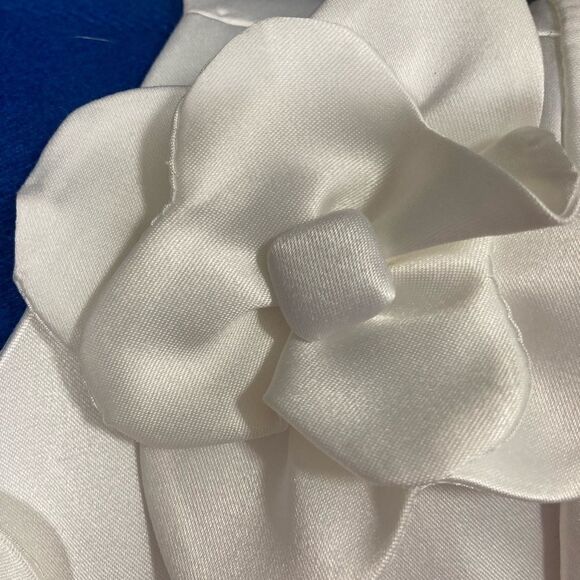 STUDIO ONE women’s dress, Size 16, white & black with white rosettes SEE DESCRIP - Picture 8 of 12